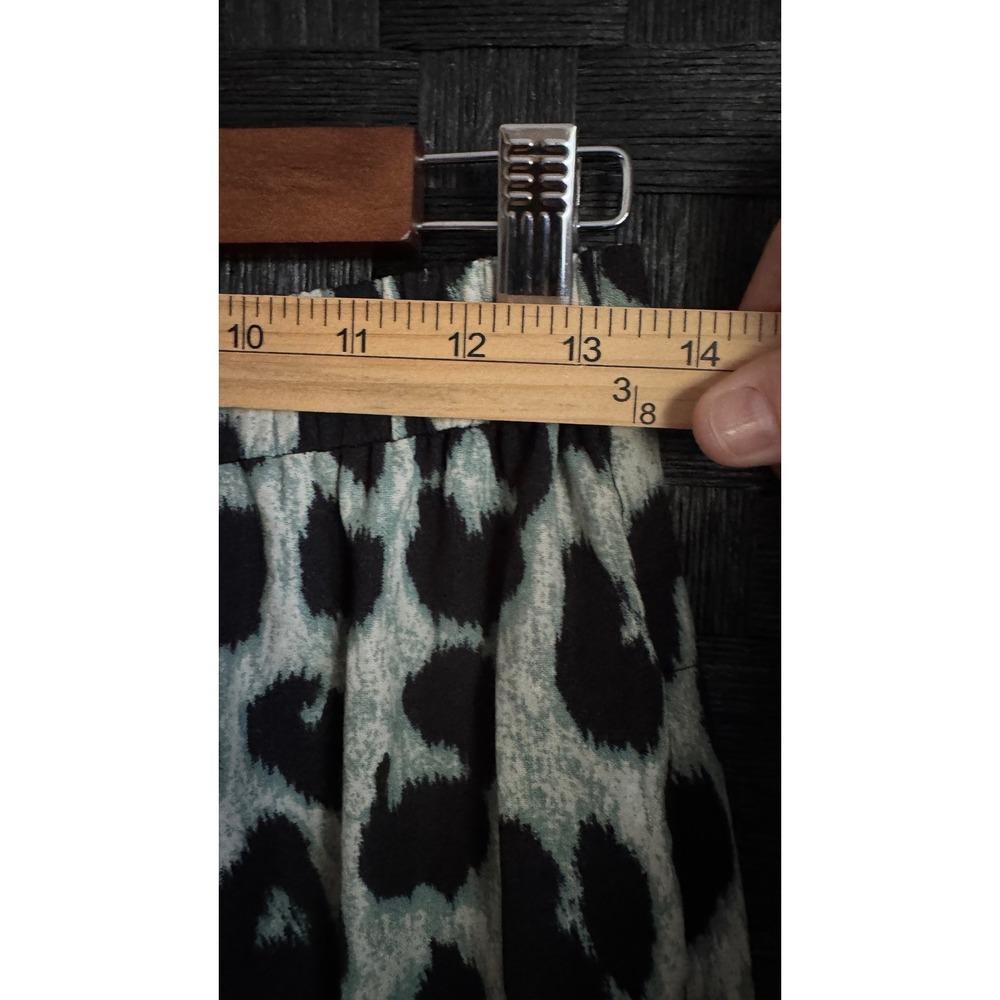 Gigio USA Wide Leg Pants Womens Medium Green Mixed Leopard Print TC1535 - Picture 5 of 13